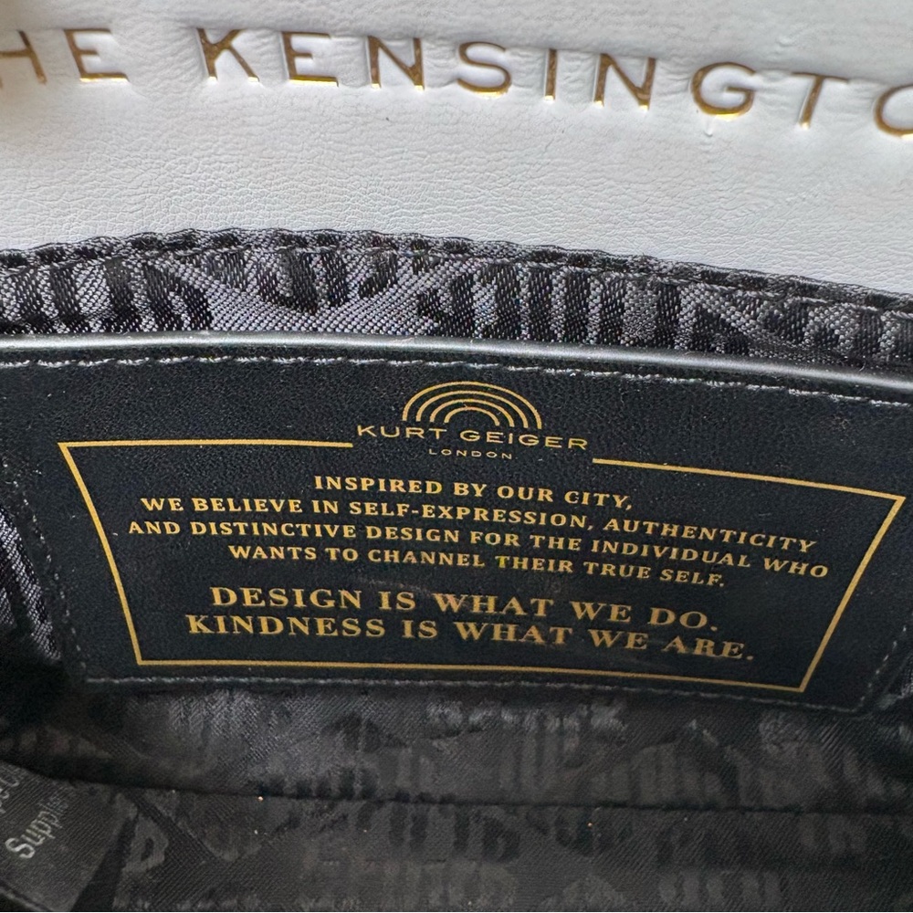 KURT GEIGER Kensington Leather Mini Quilted Crossbody Bag Purse RESTORED - Picture 11 of 16